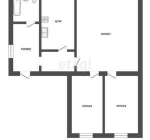 Дом 70м&sup2;, 1-этажный, участок 3 сот.  