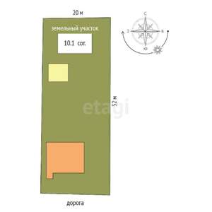 Дом 170м², 2-этажный, участок 10 сот.  