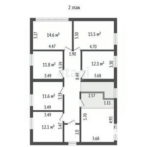 Дом 254м², 2-этажный, участок 5 сот.  