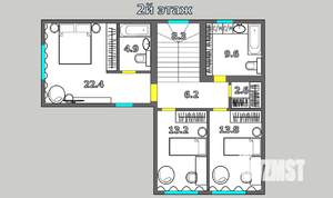 Дом 170м², 2-этажный, участок 4 сот.  