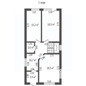 Дом 214м², 3-этажный, участок 3 сот.  