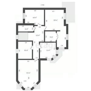 Дом 264м², 2-этажный, участок 3 сот.  