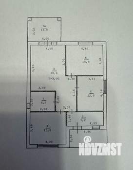 Дом 104м², 1-этажный, участок 6 сот.  