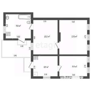 Дом 61м&sup2;, 1-этажный, участок 2 сот.  