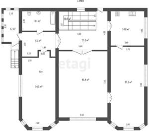 Дом 488м&sup2;, 3-этажный, участок 8 сот.  