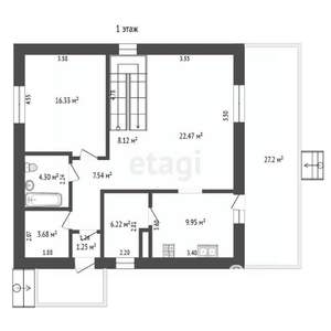 Дом 170м², 2-этажный, участок 5 сот.  