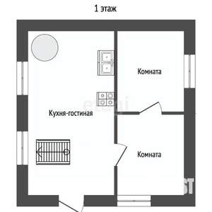 Дом 84м², 1-этажный, участок 6 сот.  