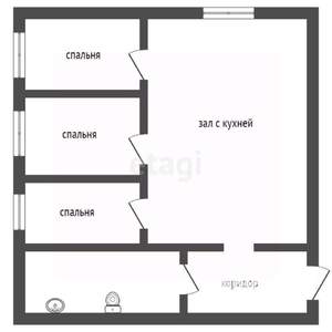 Дом 90м², 1-этажный, участок 3 сот.  