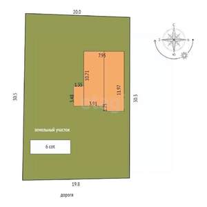 Дом 240м², 2-этажный, участок 6 сот.  