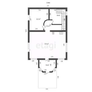 Дом 190м², 2-этажный, участок 3 сот.  