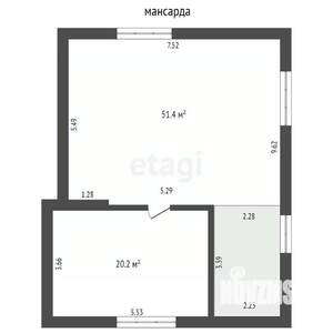 Дом 230м², 3-этажный, участок 7 сот.  
