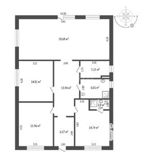 Дом 150м&sup2;, 1-этажный, участок 4 сот.  