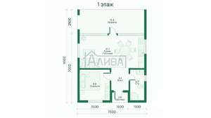 Дом 49м&sup2;, 2-этажный, участок 3 сот.  