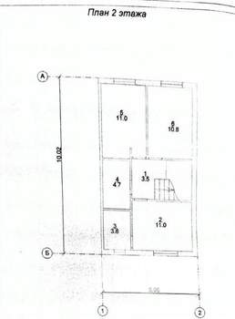 Дом 100м², 2-этажный, участок 2 сот.  
