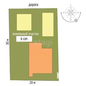 Дача 125м², 2-этажный, участок 6 сот.  