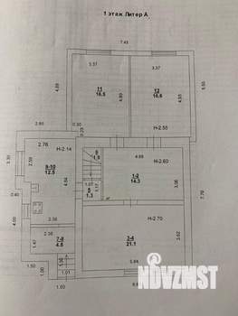 Дом 137м², 2-этажный, участок 4 сот.  