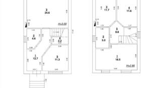 Дом 120м&sup2;, 2-этажный, участок 3 сот.  