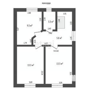 Дом 95м², 2-этажный, участок 2 сот.  