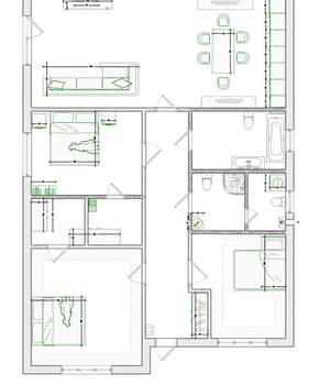 Дом 115м&sup2;, 1-этажный, участок 6 сот.  