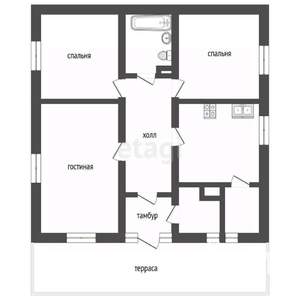 Дом 70м&sup2;, 1-этажный, участок 4 сот.  