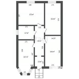 Дом 78м², 1-этажный, участок 3 сот.  