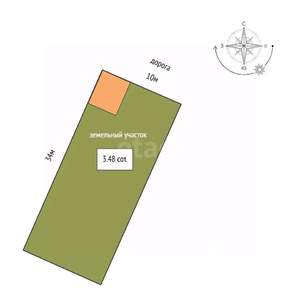 Дом 77м², 1-этажный, участок 3 сот.  