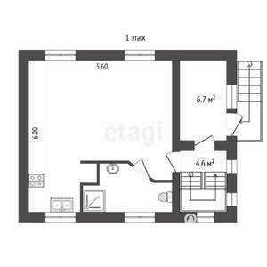 Дом 121м², 2-этажный, участок 5 сот.  