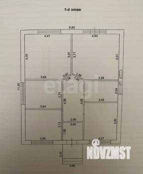 Дом 95м&sup2;, 1-этажный, участок 6 сот.  