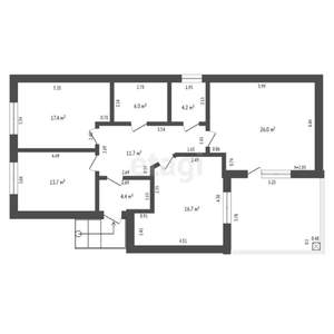 Дом 184м&sup2;, 1-этажный, участок 4 сот.  