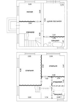 Дом 108м&sup2;, 2-этажный, участок 2 сот.  