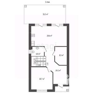 Дом 190м&sup2;, 2-этажный, участок 6 сот.  