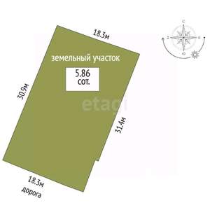 Дом 41м&sup2;, 1-этажный, участок 6 сот.  