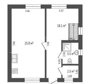 Дом 151м&sup2;, 2-этажный, участок 4 сот.  