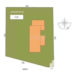Дача 370м², 2-этажный, участок 6 сот.  