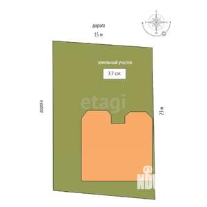 Дом 120м², 1-этажный, участок 4 сот.  