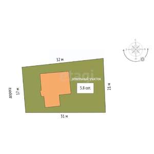 Дом 180м&sup2;, 3-этажный, участок 6 сот.  