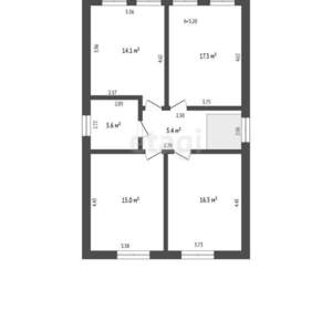 Дом 161м&sup2;, 2-этажный, участок 3 сот.  