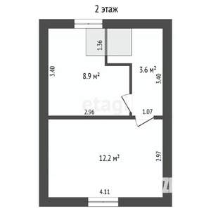 Дом 73м², 2-этажный, участок 4 сот.  