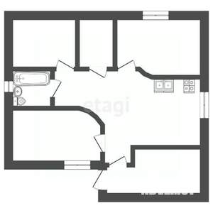 Дом 132м&sup2;, 1-этажный, участок 6 сот.  