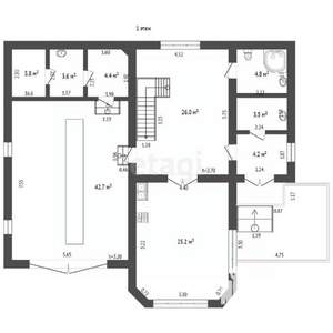Дом 293м&sup2;, 3-этажный, участок 4 сот.  