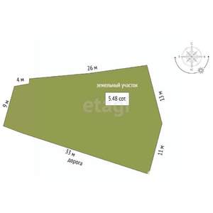 Дом 190м², 2-этажный, участок 5 сот.  
