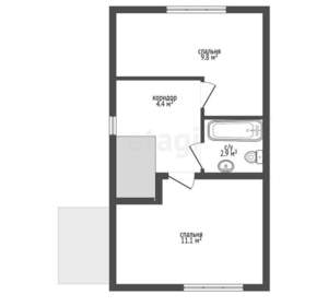 Дом 56м&sup2;, 2-этажный, участок 2 сот.  