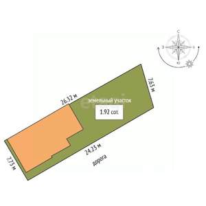 Дом 110м&sup2;, 2-этажный, участок 2 сот.  