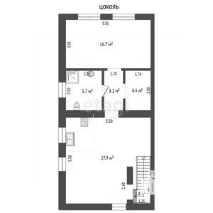 Дом 255м&sup2;, 3-этажный, участок 3 сот.  