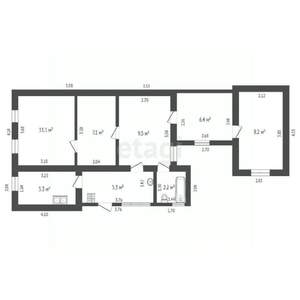 Дом 62м², 1-этажный, участок 2 сот.  