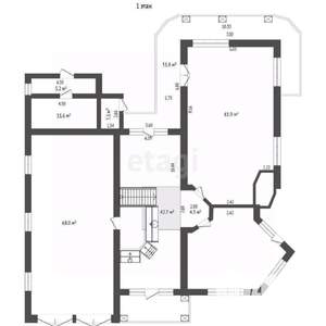 Дом 680м², 2-этажный, участок 14 сот.  