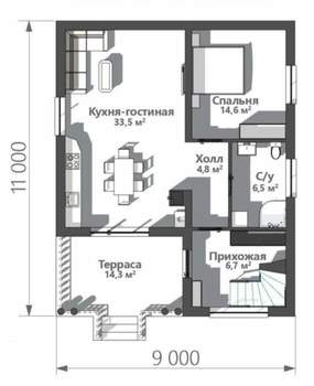 Дом 165м&sup2;, 2-этажный, участок 4 сот.  