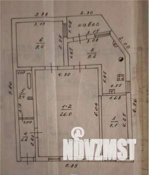 Дом 60м², 1-этажный, участок 3 сот.  