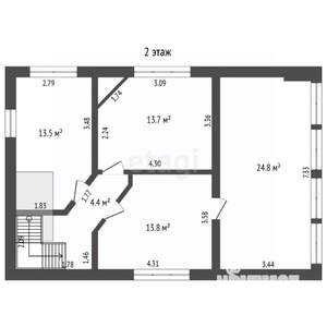 Дом 119м&sup2;, 2-этажный, участок 3 сот.  