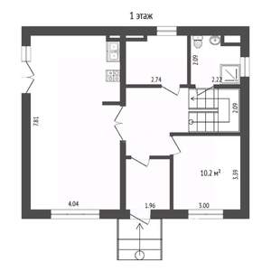 Дом 145м&sup2;, 2-этажный, участок 4 сот.  